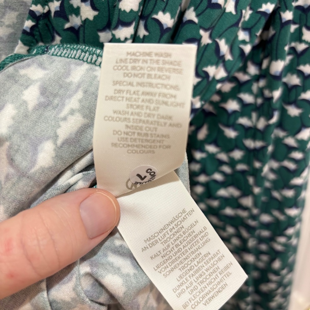 Boden Green Floral Wrap Blouse 12 NWT - Picture 9 of 16